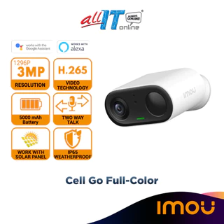 IMOU Cell Go Full-Color Kit Security Camera 3MP 2K/ Rechargeable Battery Powered/ 3W Solar Panel/ Type-C