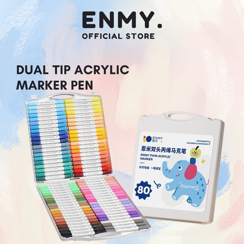 ENMY Acrylic Paint Marker Set with Dual Tip | Shopee Malaysia
