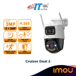 IMOU Cruiser Dual 2 6MP Dual Lens Outdoor Smart Full-Color Night Vision Security Camera