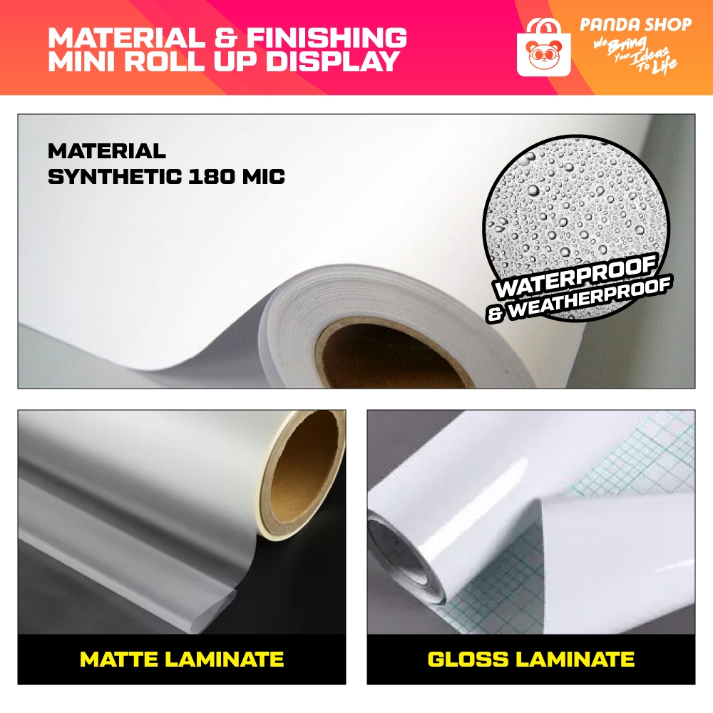 CUSTOM PRINT Mini Roll Up Bunting Retractable A3 and A4 Size | Shopee ...