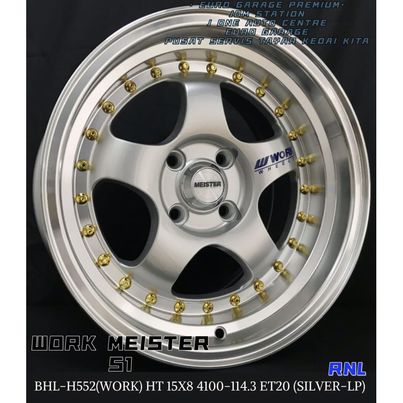 NEW RIM WORK MEISTER S1 15 INCHI PCD 4x114.3 | Shopee Malaysia