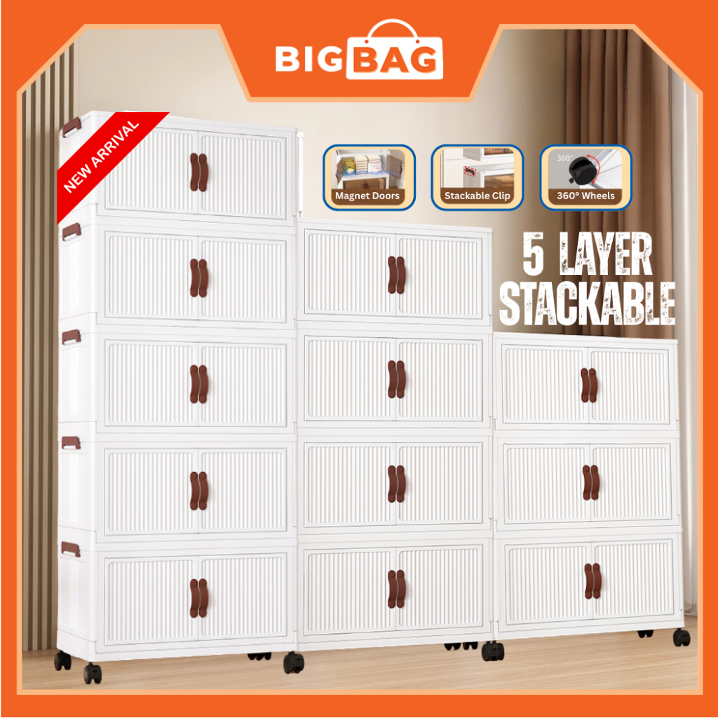 BIG BAG L48-68cm (1-5 Layers) Large Multipurpose Box Storage Cabinet ...