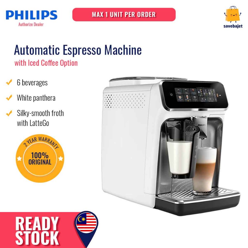 Philips Mesin Kopi Espresso Coffee Machine 3300 Series EP3343/31 ...