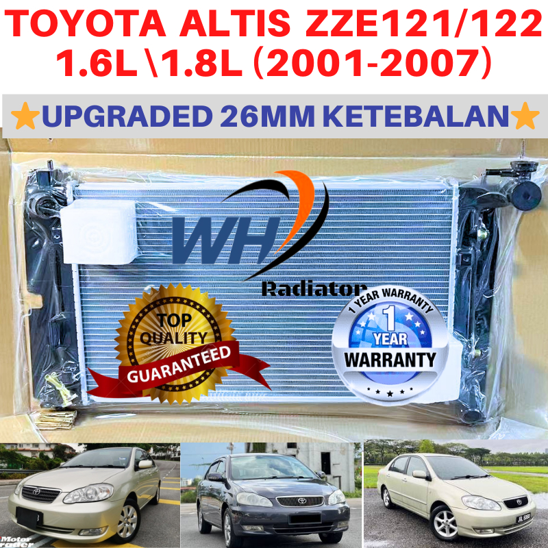 TOYOTA ALTIS ZZE122/121 1.6L/1.8L 01'-07' (26mm)Double Layer TOP ...