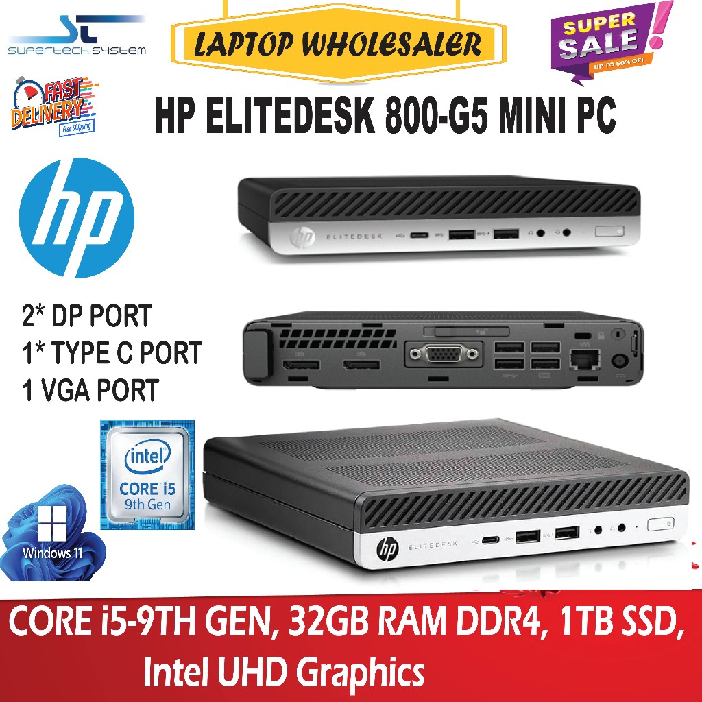 HP ELITEDESK 800 G6| G5 G4 G3 Mini PRODESK 600 G5| G4 (CORE i7-10TH  GEN, i7-9th Gen, 32GB RAM DD4, 1TB SSD)