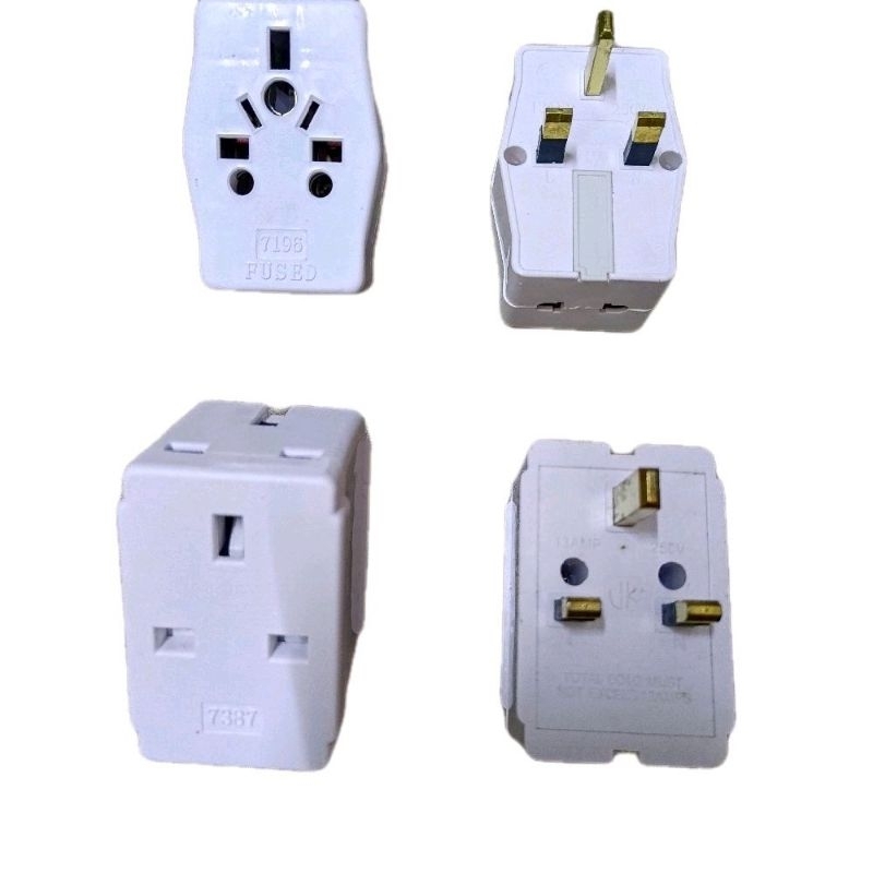 Original MK/Cyber Star UK 3 Way/Multi 3Way Adaptor 13A Plug Socket 3 ...
