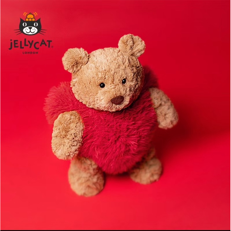 READYSTOCK】Jellycat Authentic Bartholomew Bear Heartthrob