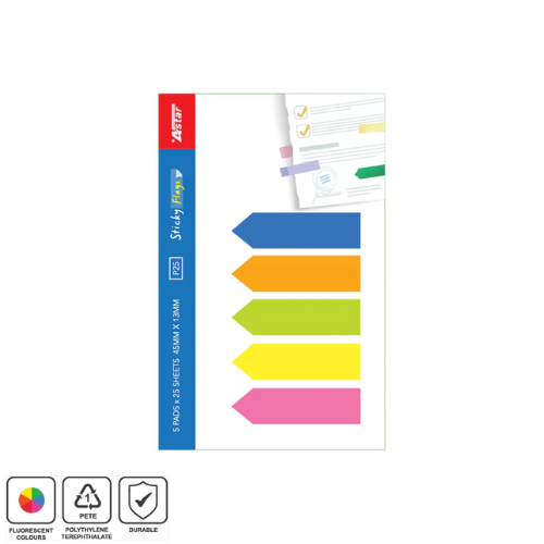 ASTAR Pvc Sticky Notes / 记号贴 P25 45MMX13MM (5padsx25sheets) (Price For ...