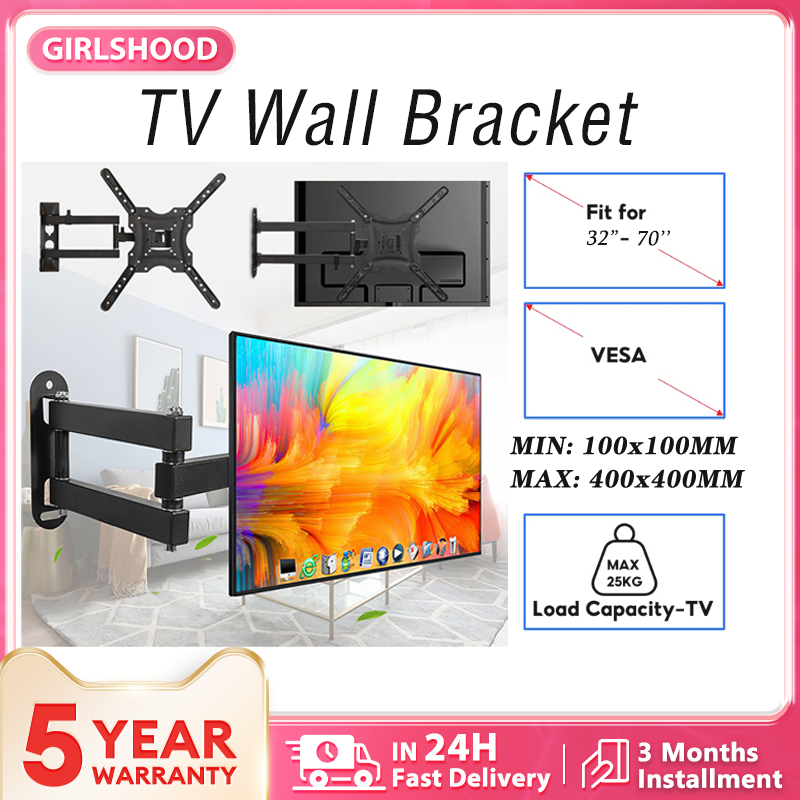 TV Wall Mount Bracket 32 to 70 Inch Bracket Extendable Full Motion ...