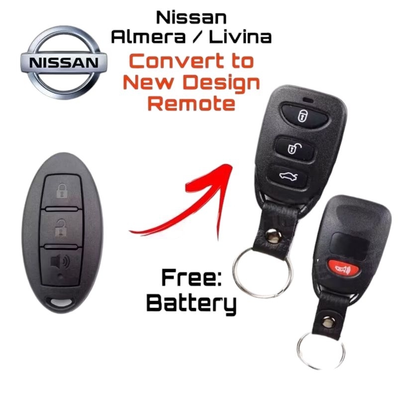 Nissan Almera Grand Livina Remote Control Duplicate (with Battery ...