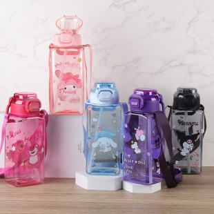800ml Botol Air Water Bottle Kids Straw Bpa Free Botol Transparent ...