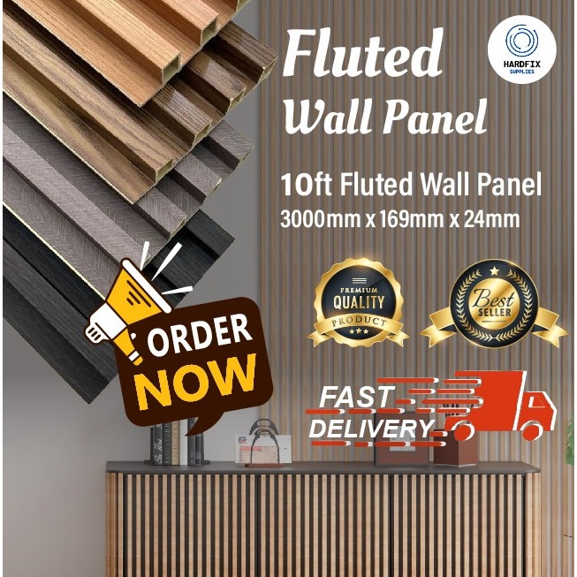 10ft Fluted Wall Panel 3000mm x 169mm x 24mm MOQ 4pcs / Profile P, O, L ...
