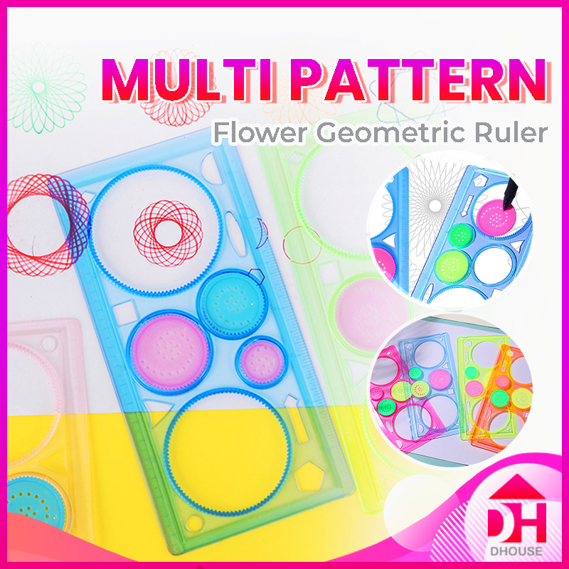 Flower Pattern Geometric Ruler Set Drawing Spirograph Art Drafting ...
