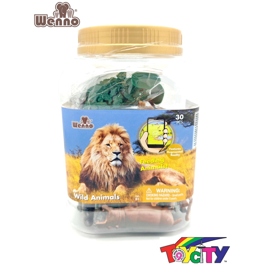 WENNO JUNGLE ANIMAL OF 30 PCS WILD ANIMALS ADVENTURE EDUCATION PLAYSET ...