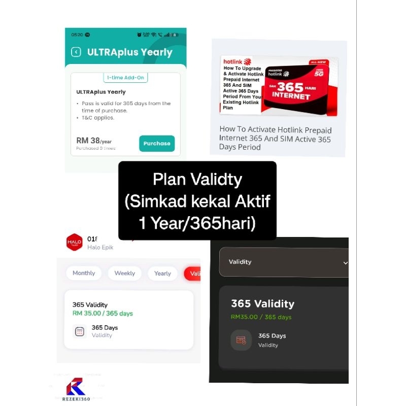Simkad Prepaid kekal AKTIF Validty 1 Years ( 365hari ) | Shopee Malaysia
