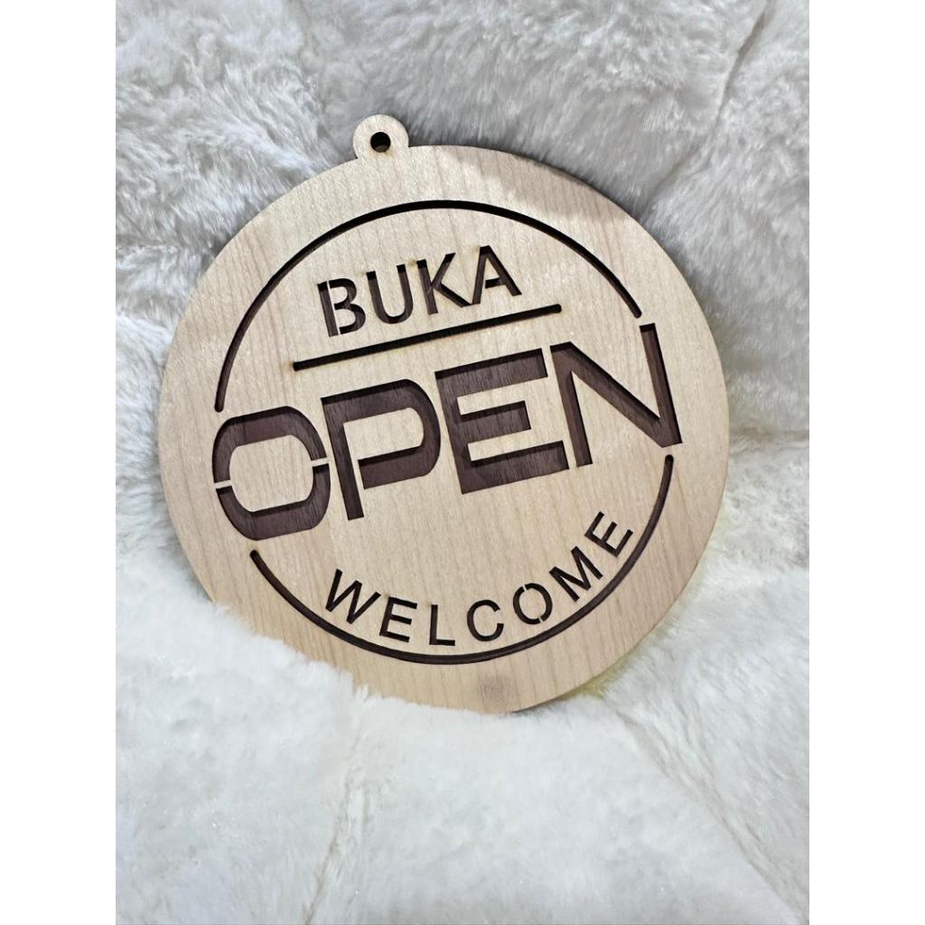 Solid Wood Open Closed Sign Board | Shopee Malaysia