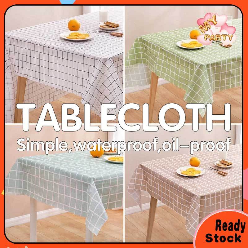 Table Mat Water Proof Table Cloth Kain Alas Meja Plastik PEVA Oilproof ...