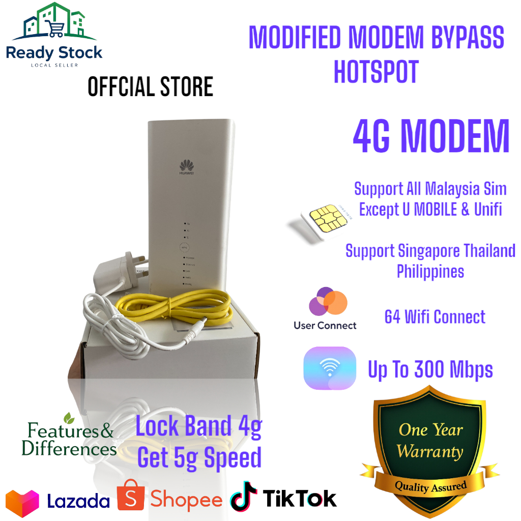 WIFI Router Modem NEW B618S - 65D MOD Modified Support with Unlimited ...
