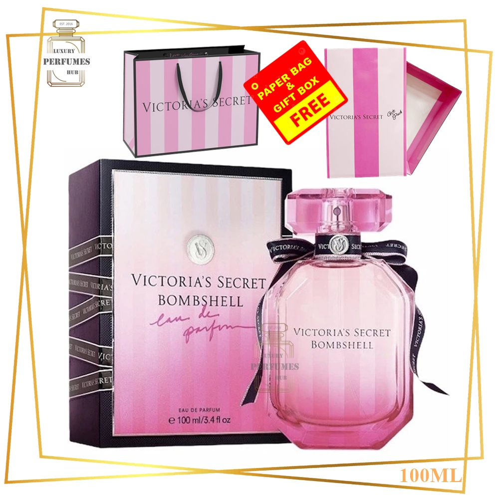 💯 VS Bombshell EDP 100ml Perfume + Free (Paper Bag & Gift Box) | Shopee ...