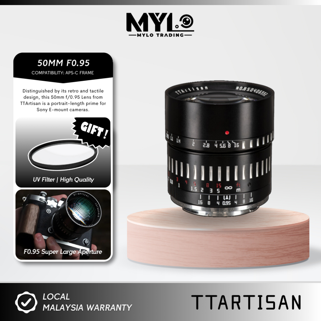 TTartisan 50mm APS-C MF Large Aperture for Sony A6400 ZV