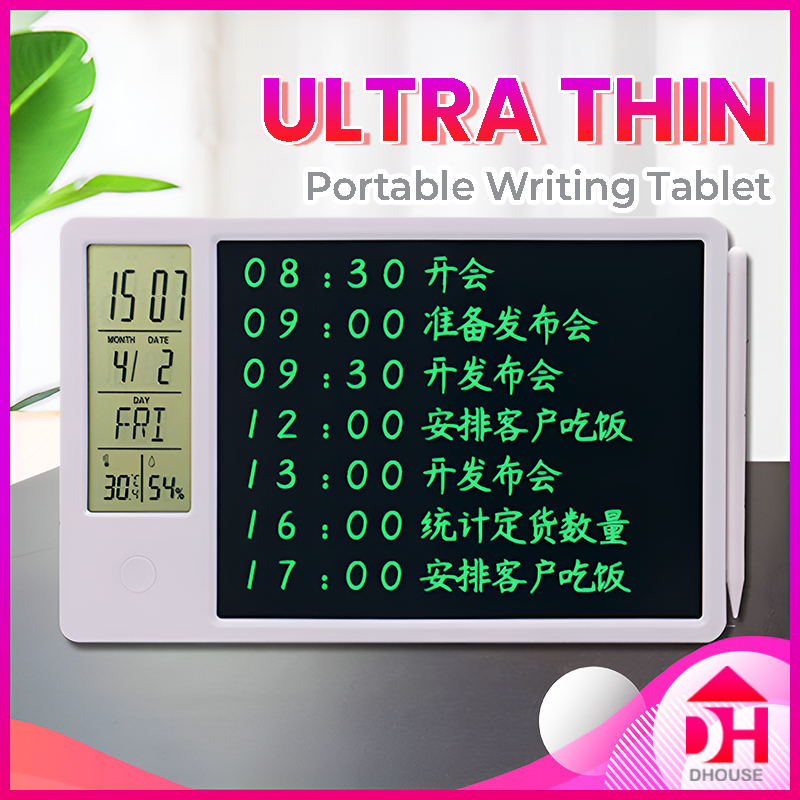 Portable LCD Writing Tablet Accurately Temperature Alarm Clock Sensor ...