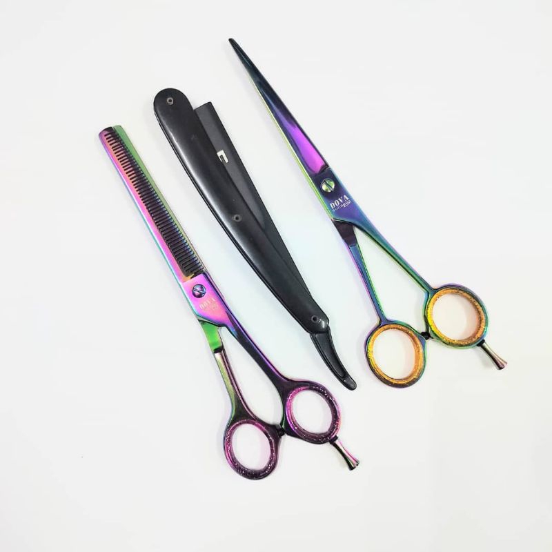 Dova Solingen scissors and thinning scissors multiple color 7.5 inch ...