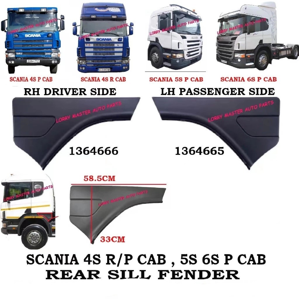 SCANIA 114 124 4S CR/CP CAB , SCANIA CP CAB 1364665 1364666 BODY PART ...