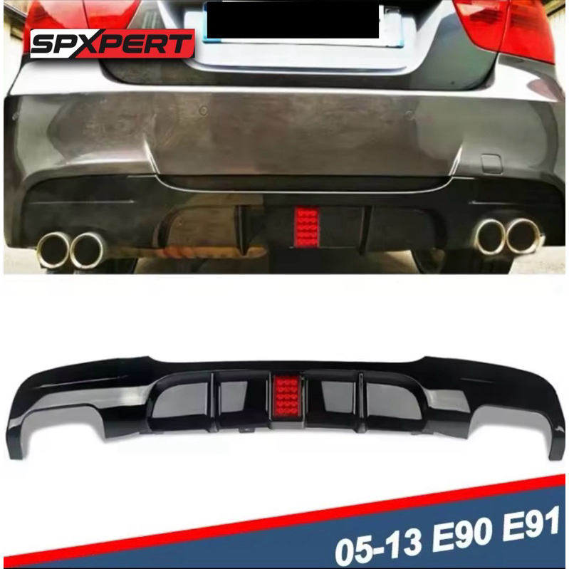 Bmw E90 rear diffuser with led double quad exhaust | Shopee Malaysia