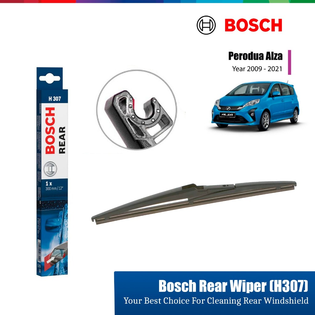Bosch Perodua ALZA 2009-2021 Rear Windscreen Wiper Blade 12” – H307 ...