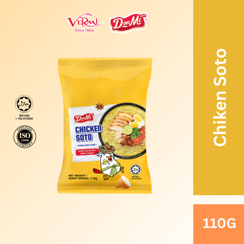 (1 Pcs) Donmi Instant Vermicelli Chicken Soto Flavour 110g Loose Pack ...