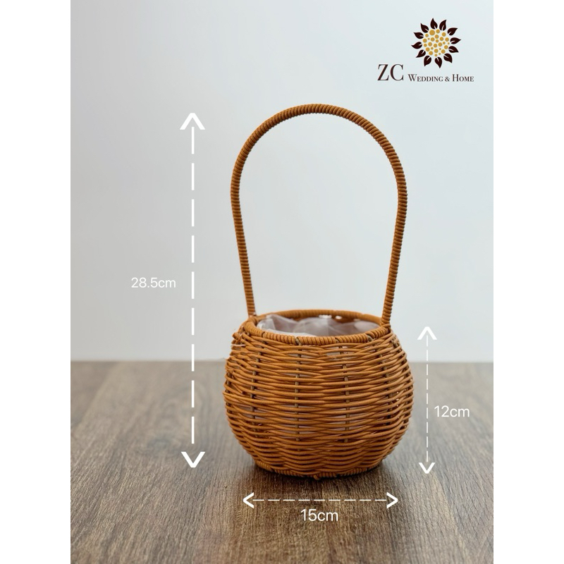 Rattan Woven Flower Basket (I24047) | Shopee Malaysia