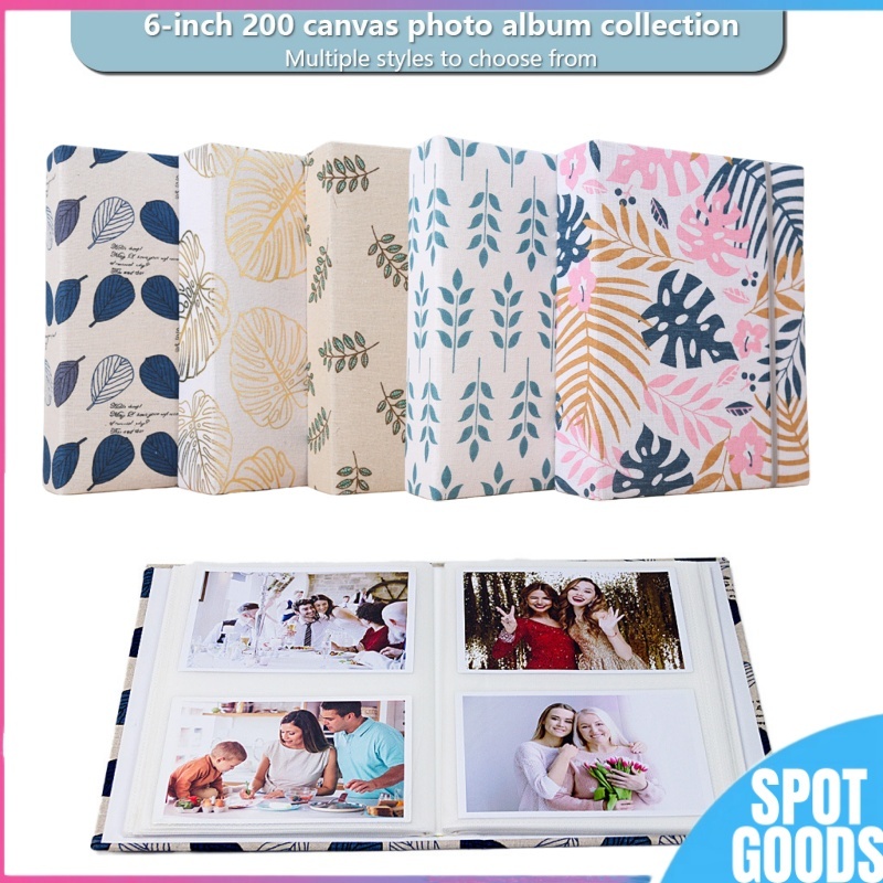 Specool-4R 200 Sheets Photo Album Insert Type Cloth Photobook 6 Inch ...