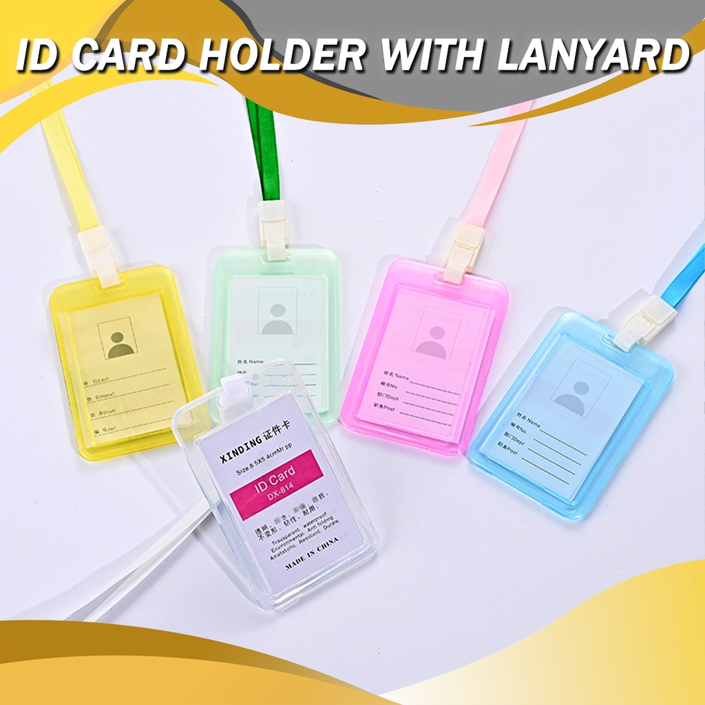 Vertical ID Card Holder ( With LANYARD / ID HOLDER ONLY ) / CHONGXI ID ...