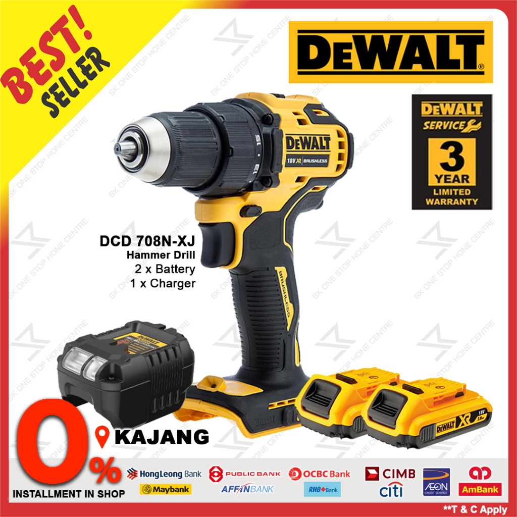 DEWALT DCD708N-XJ Reversible Drill Machine Driver With Brushless Motor ...