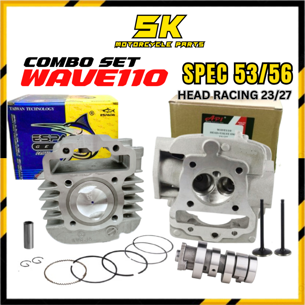 Espada Racing Block + Head Wave110 Wave Alpha Dash V1 Spec 53mm 56mm ...