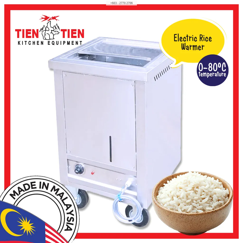 TIEN TIEN Stainless Steel Electric Rice Warmer Stand 40L Tong Nasi ...