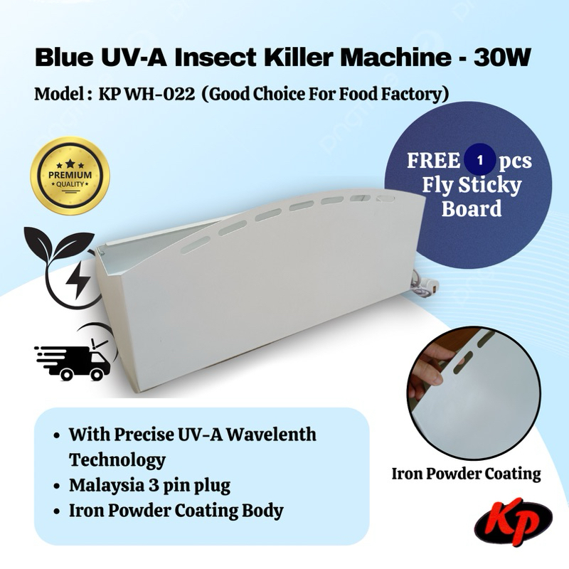 KP WH-022 Blue UV-A Fly Trap Machine - 30W /Insect Killer Glue Trap ...