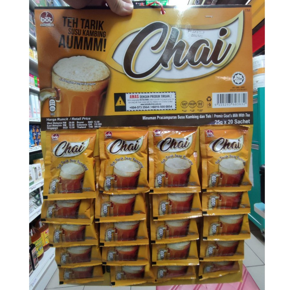 Bot Chai Teh Tarik Susu Kambing Papan (25g x 20 Sachet) | Shopee Malaysia