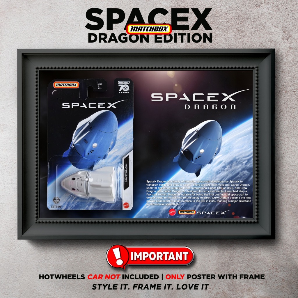 Gambar Frame Matchbos Spacex Dragon With Gambar Frame | Shopee Malaysia