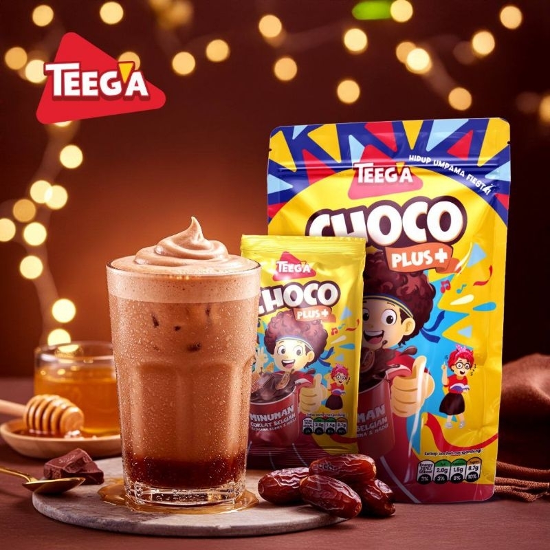 Teega Drink Choco Plus/Coffee Plus Minuman Coklat Belgian Bersama Kurma ...