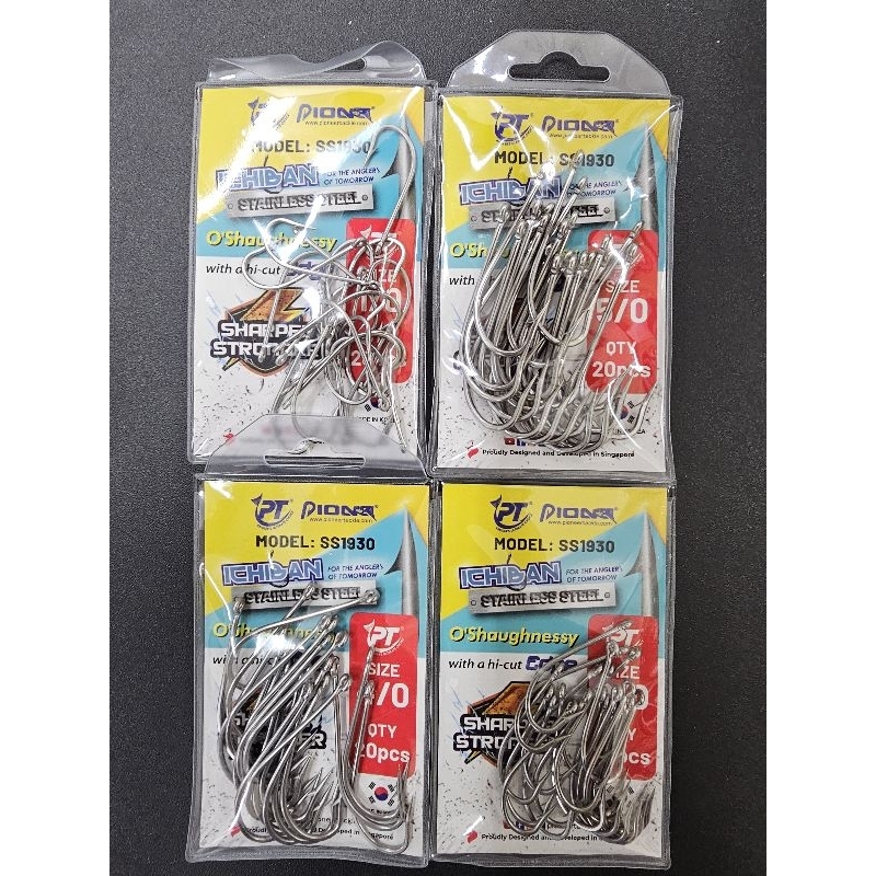 50 Ami In Acciaio Inox INLINE Misura 4/0 Per Pesca In Acqua Dolce E Salata