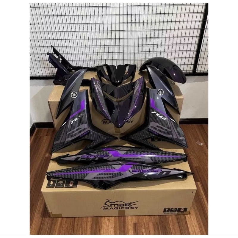 y15 V1 V2 RC PURPLE COVER SET TAMPAL SIAP STICKER | Shopee Malaysia