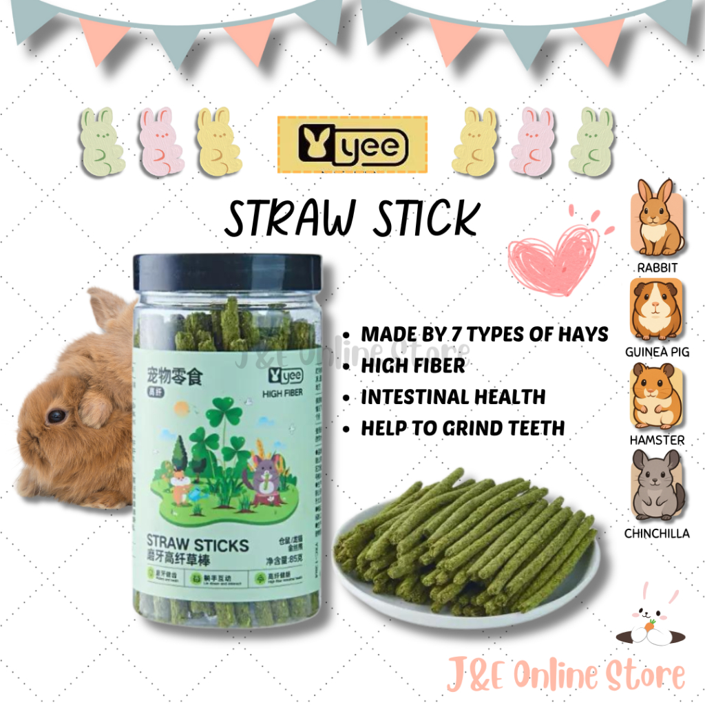 YEE Straw Stick 85g (Rabbit Snack/Guinea Pig Snack/Chinchilla Snack ...