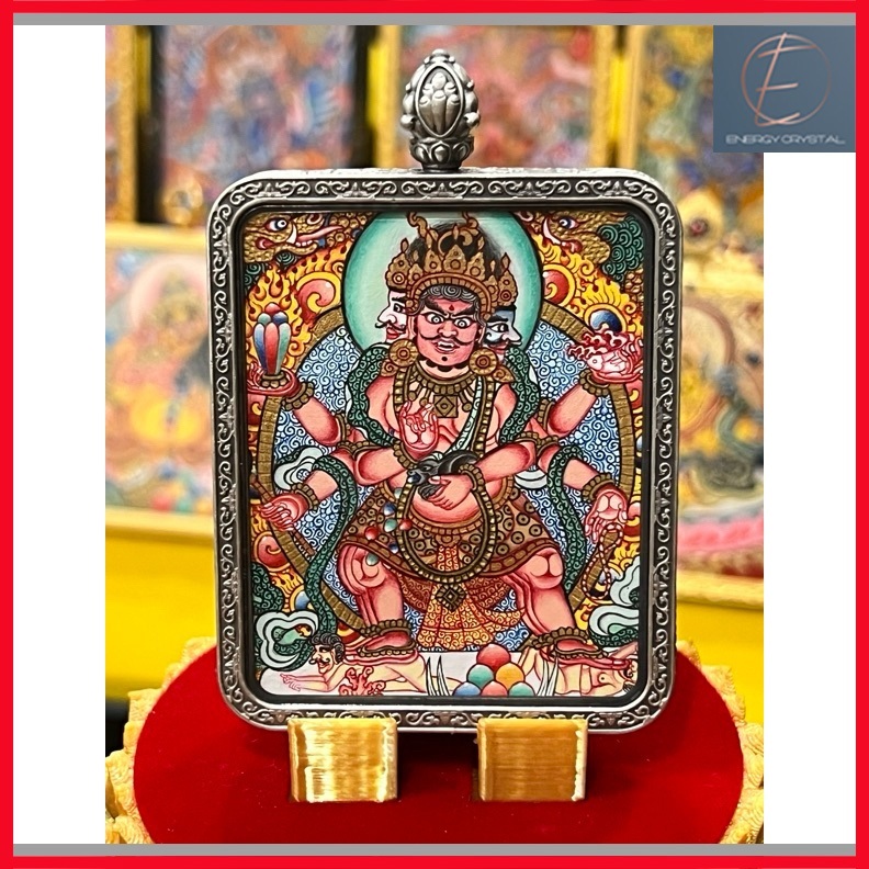 Regong Thangka Red Jambhala Thangka 红财神唐卡 开光纯手绘热贡唐卡 Blessing Hand ...