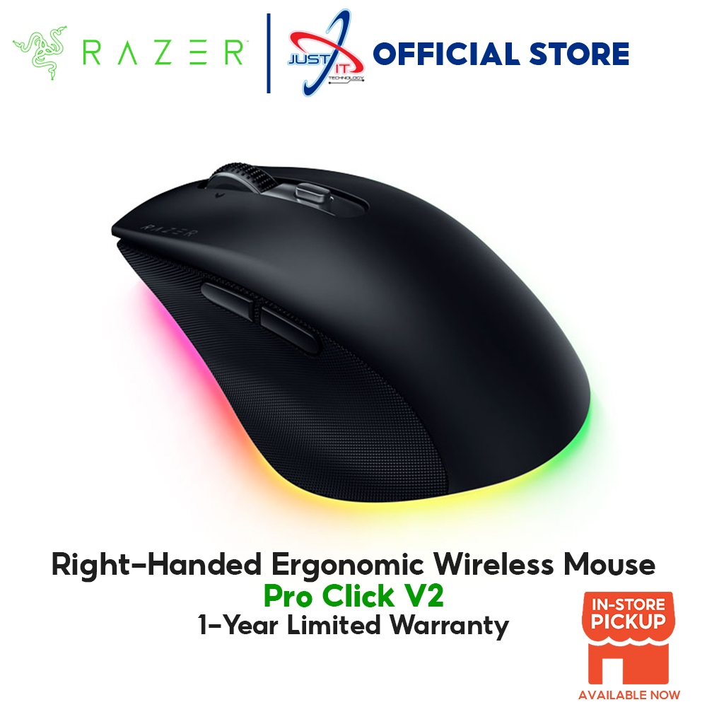 RAZER PRO CLICK V2 RIGHT-HANDED ERGONOMIC WIRELESS MOUSE - (RZ01 ...