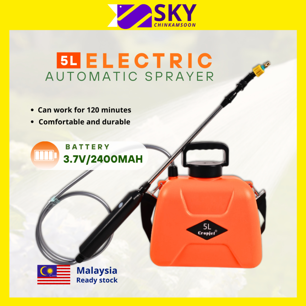 CROPJET 8L/5L Electric Sprayer Pam Racun Battery Sprayer Electric ...