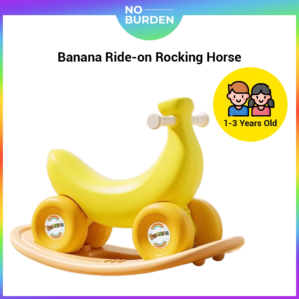 Banana Ride-on Rocking Horse Toys Ride Rocking Chair Kids Kuda Mainan ...