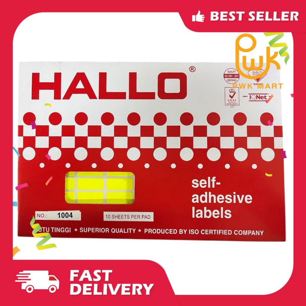 🔥READY STOCK🔥100% ORIGINAL🔥 Hallo Self Adhesive Sticker Label ...