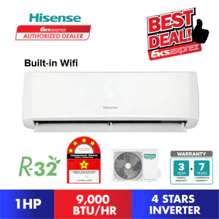 [Built In Wifi] Hisense 4 /5 Star Inverter R32 Air Conditioner (CBGS) AI09CBGS / AI12CBGS / AI19CBGS (1HP / 1.5HP / 2HP)