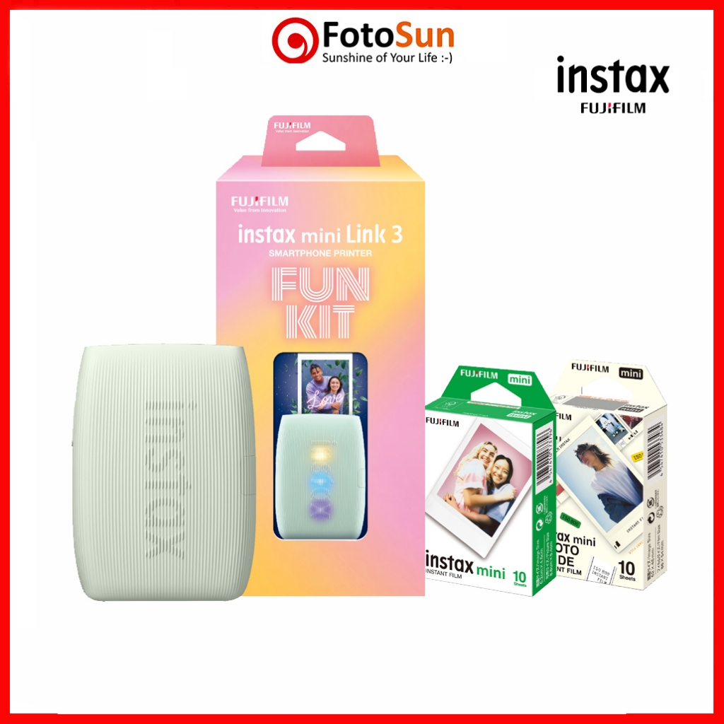Fujifilm Instax Mini Link 3 FUN KIT (20pcs film included) instant ...